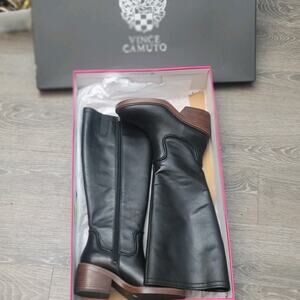 Vince Camuto Women's Vuliann Wide Calf Tall Shaft Leather Boots Size 6
